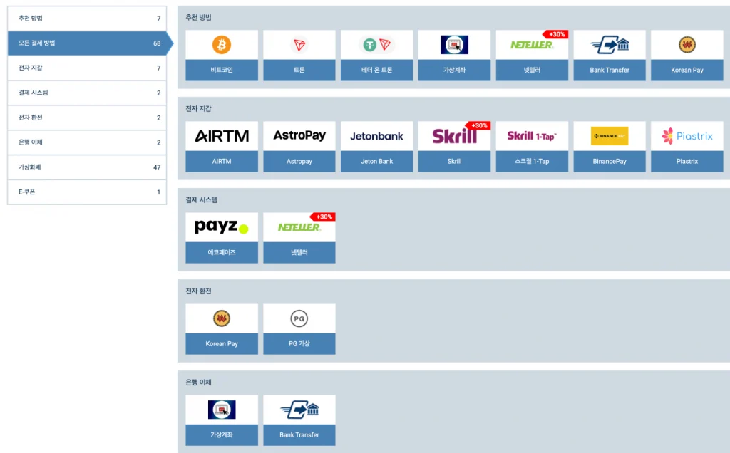 1xbet 입금 및 출금
